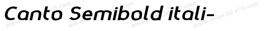 Canto Semibold itali字体转换